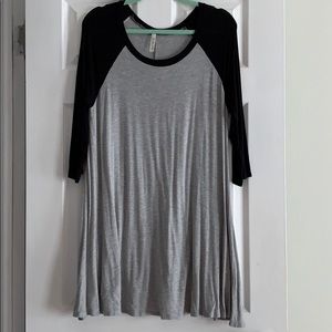 Baseball Style T-shirt Dress